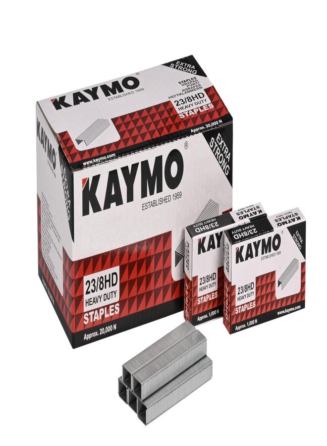 Kaymo ST2308 Staples - 8mm, 23 Series Staples (20,000 pins) for Upholstery and Fabric Attachment - Image 1
